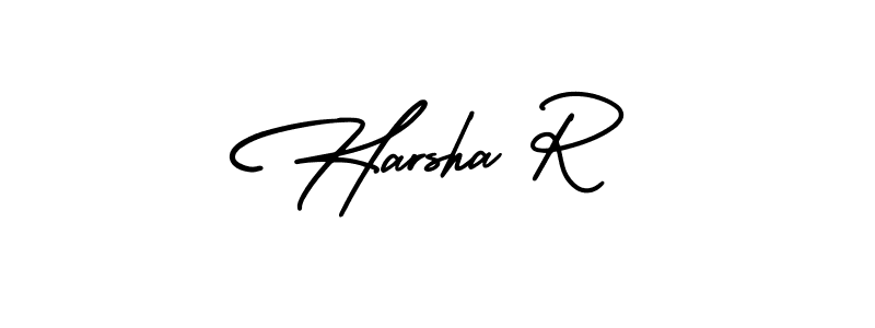 Also You can easily find your signature by using the search form. We will create Harsha R name handwritten signature images for you free of cost using AmerikaSignatureDemo-Regular sign style. Harsha R signature style 3 images and pictures png
