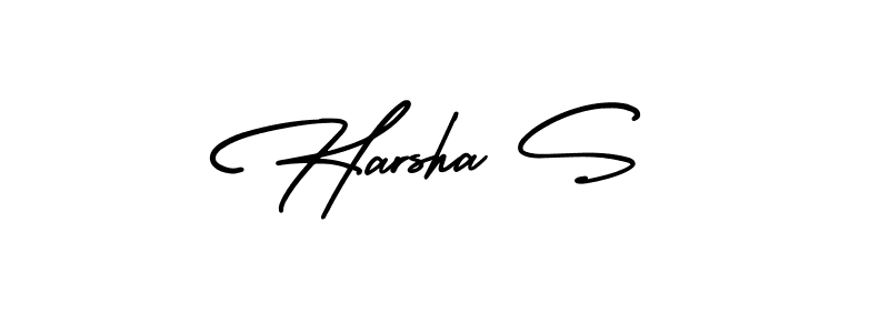 Make a beautiful signature design for name Harsha S. With this signature (AmerikaSignatureDemo-Regular) style, you can create a handwritten signature for free. Harsha S signature style 3 images and pictures png