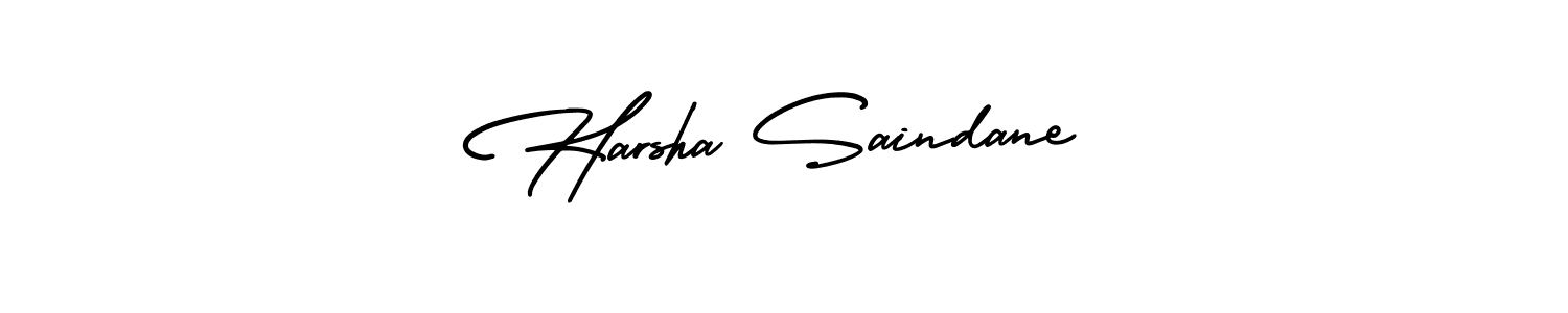 Similarly AmerikaSignatureDemo-Regular is the best handwritten signature design. Signature creator online .You can use it as an online autograph creator for name Harsha Saindane. Harsha Saindane signature style 3 images and pictures png