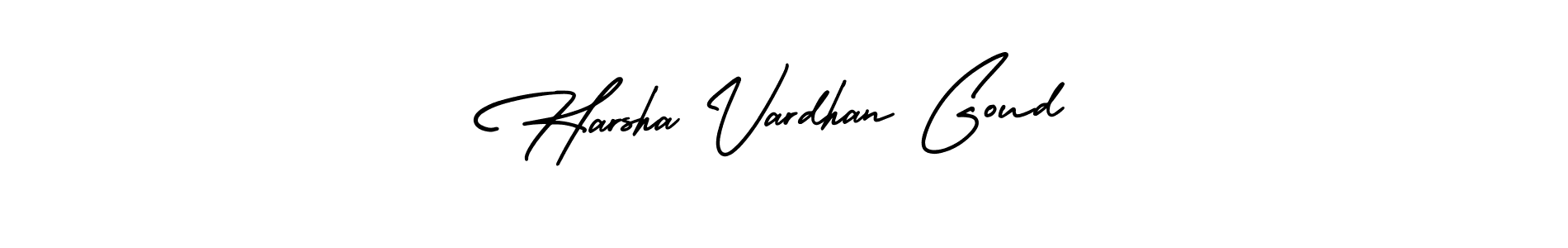 You should practise on your own different ways (AmerikaSignatureDemo-Regular) to write your name (Harsha Vardhan Goud) in signature. don't let someone else do it for you. Harsha Vardhan Goud signature style 3 images and pictures png