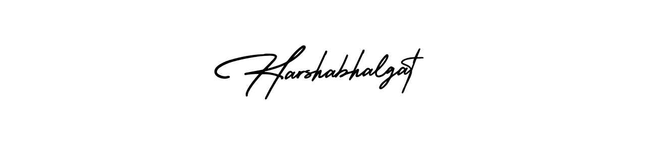 The best way (AmerikaSignatureDemo-Regular) to make a short signature is to pick only two or three words in your name. The name Harshabhalgat include a total of six letters. For converting this name. Harshabhalgat signature style 3 images and pictures png