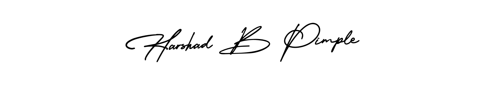 Create a beautiful signature design for name Harshad B Pimple. With this signature (AmerikaSignatureDemo-Regular) fonts, you can make a handwritten signature for free. Harshad B Pimple signature style 3 images and pictures png