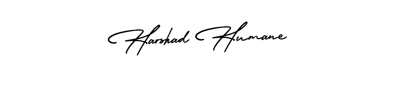 Similarly AmerikaSignatureDemo-Regular is the best handwritten signature design. Signature creator online .You can use it as an online autograph creator for name Harshad Humane. Harshad Humane signature style 3 images and pictures png