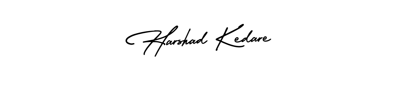 Similarly AmerikaSignatureDemo-Regular is the best handwritten signature design. Signature creator online .You can use it as an online autograph creator for name Harshad Kedare. Harshad Kedare signature style 3 images and pictures png