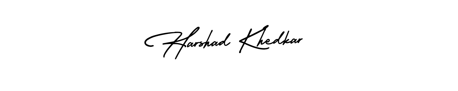 Use a signature maker to create a handwritten signature online. With this signature software, you can design (AmerikaSignatureDemo-Regular) your own signature for name Harshad Khedkar. Harshad Khedkar signature style 3 images and pictures png