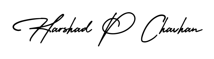 Make a beautiful signature design for name Harshad P Chavhan. Use this online signature maker to create a handwritten signature for free. Harshad P Chavhan signature style 3 images and pictures png