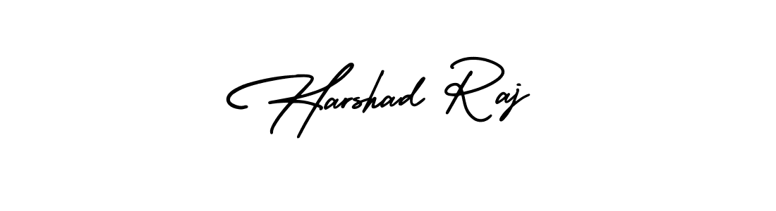 Harshad Raj stylish signature style. Best Handwritten Sign (AmerikaSignatureDemo-Regular) for my name. Handwritten Signature Collection Ideas for my name Harshad Raj. Harshad Raj signature style 3 images and pictures png