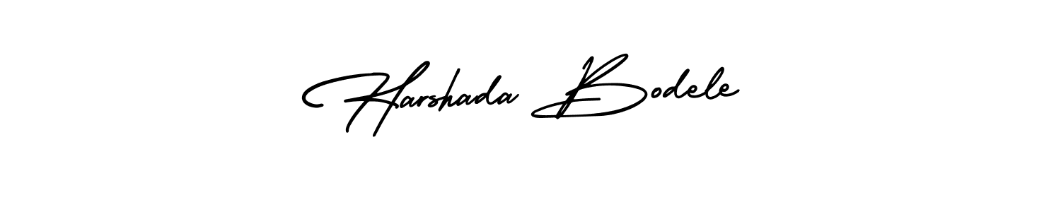 Create a beautiful signature design for name Harshada Bodele. With this signature (AmerikaSignatureDemo-Regular) fonts, you can make a handwritten signature for free. Harshada Bodele signature style 3 images and pictures png