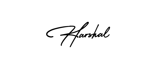 You should practise on your own different ways (AmerikaSignatureDemo-Regular) to write your name (Harshal) in signature. don't let someone else do it for you. Harshal signature style 3 images and pictures png