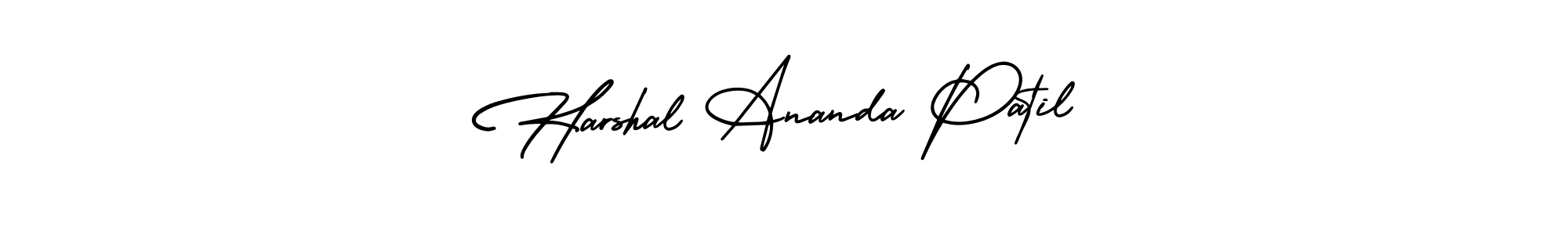 Harshal Ananda Patil stylish signature style. Best Handwritten Sign (AmerikaSignatureDemo-Regular) for my name. Handwritten Signature Collection Ideas for my name Harshal Ananda Patil. Harshal Ananda Patil signature style 3 images and pictures png