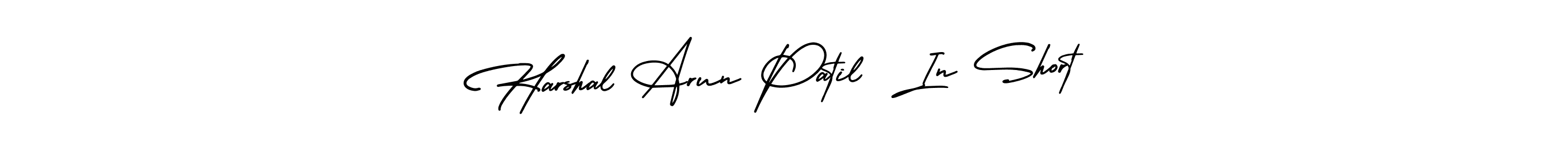 The best way (AmerikaSignatureDemo-Regular) to make a short signature is to pick only two or three words in your name. The name Harshal Arun Patil  In Short include a total of six letters. For converting this name. Harshal Arun Patil  In Short signature style 3 images and pictures png