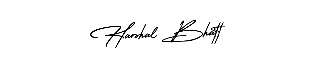 Harshal Bhatt stylish signature style. Best Handwritten Sign (AmerikaSignatureDemo-Regular) for my name. Handwritten Signature Collection Ideas for my name Harshal Bhatt. Harshal Bhatt signature style 3 images and pictures png