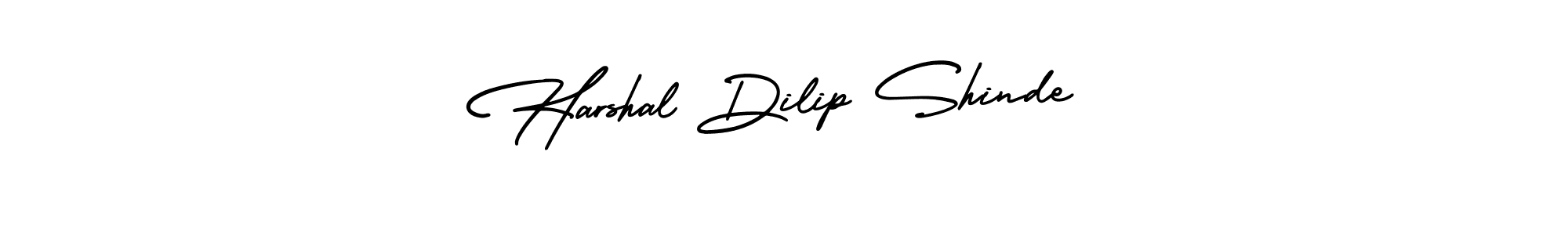 How to make Harshal Dilip Shinde name signature. Use AmerikaSignatureDemo-Regular style for creating short signs online. This is the latest handwritten sign. Harshal Dilip Shinde signature style 3 images and pictures png