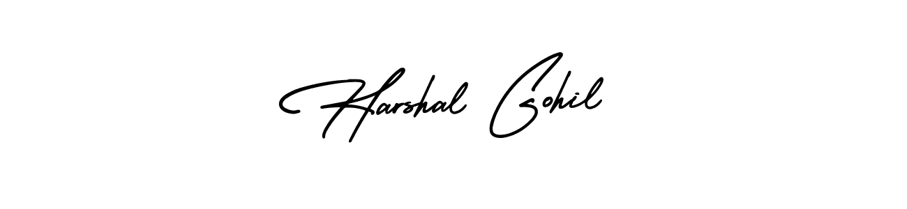 Create a beautiful signature design for name Harshal Gohil. With this signature (AmerikaSignatureDemo-Regular) fonts, you can make a handwritten signature for free. Harshal Gohil signature style 3 images and pictures png