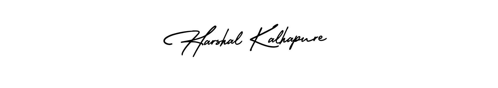 The best way (AmerikaSignatureDemo-Regular) to make a short signature is to pick only two or three words in your name. The name Harshal Kalhapure include a total of six letters. For converting this name. Harshal Kalhapure signature style 3 images and pictures png