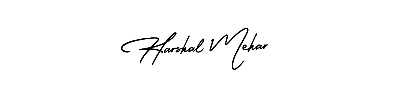 Make a beautiful signature design for name Harshal Mehar. With this signature (AmerikaSignatureDemo-Regular) style, you can create a handwritten signature for free. Harshal Mehar signature style 3 images and pictures png