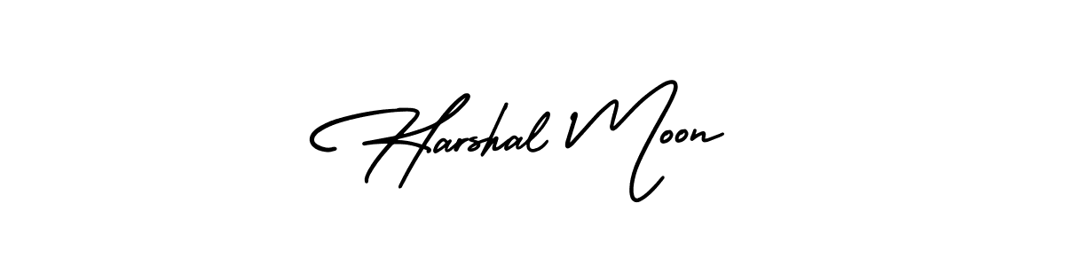 Create a beautiful signature design for name Harshal Moon. With this signature (AmerikaSignatureDemo-Regular) fonts, you can make a handwritten signature for free. Harshal Moon signature style 3 images and pictures png