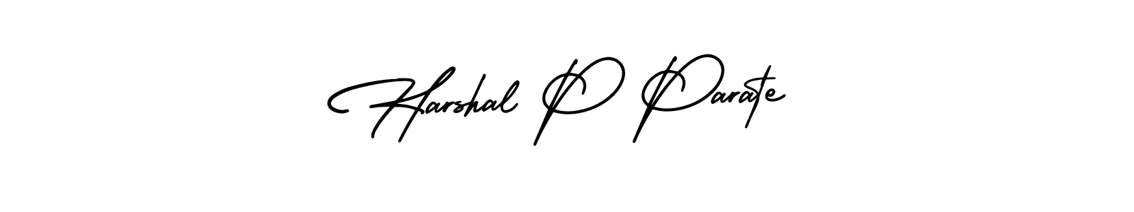 It looks lik you need a new signature style for name Harshal P Parate. Design unique handwritten (AmerikaSignatureDemo-Regular) signature with our free signature maker in just a few clicks. Harshal P Parate signature style 3 images and pictures png