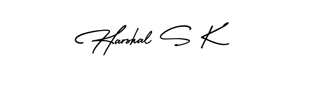 Also You can easily find your signature by using the search form. We will create Harshal S K name handwritten signature images for you free of cost using AmerikaSignatureDemo-Regular sign style. Harshal S K signature style 3 images and pictures png