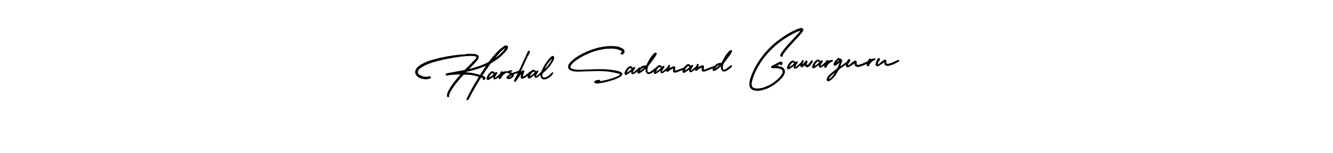 The best way (AmerikaSignatureDemo-Regular) to make a short signature is to pick only two or three words in your name. The name Harshal Sadanand Gawarguru include a total of six letters. For converting this name. Harshal Sadanand Gawarguru signature style 3 images and pictures png
