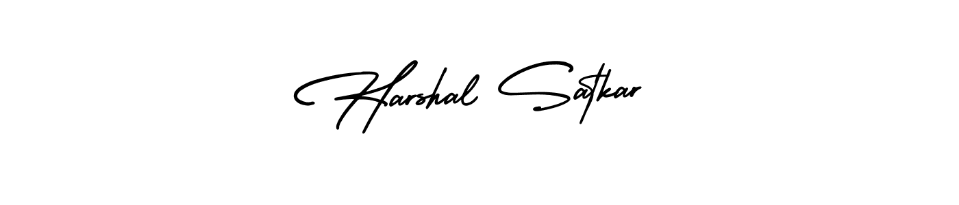 AmerikaSignatureDemo-Regular is a professional signature style that is perfect for those who want to add a touch of class to their signature. It is also a great choice for those who want to make their signature more unique. Get Harshal Satkar name to fancy signature for free. Harshal Satkar signature style 3 images and pictures png