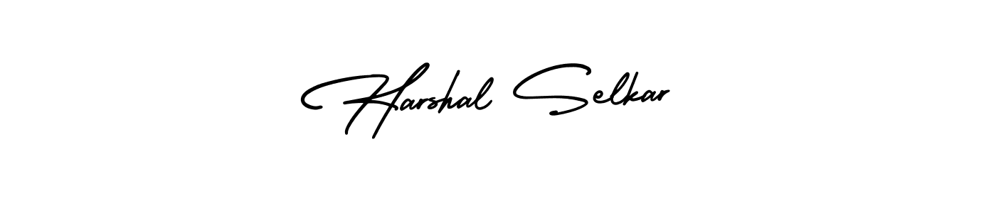 Create a beautiful signature design for name Harshal Selkar. With this signature (AmerikaSignatureDemo-Regular) fonts, you can make a handwritten signature for free. Harshal Selkar signature style 3 images and pictures png