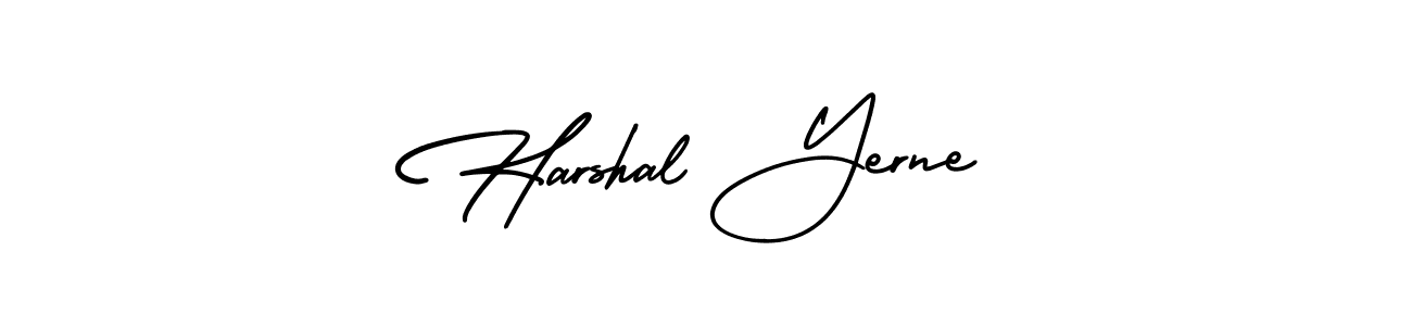 It looks lik you need a new signature style for name Harshal Yerne. Design unique handwritten (AmerikaSignatureDemo-Regular) signature with our free signature maker in just a few clicks. Harshal Yerne signature style 3 images and pictures png