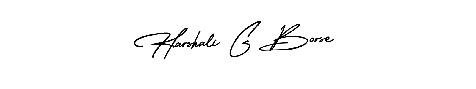 Make a beautiful signature design for name Harshali G Borse. With this signature (AmerikaSignatureDemo-Regular) style, you can create a handwritten signature for free. Harshali G Borse signature style 3 images and pictures png