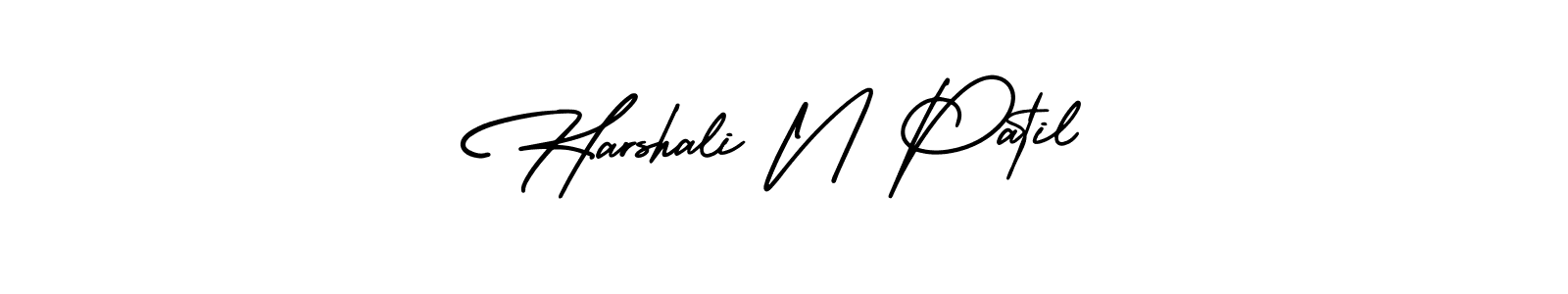 This is the best signature style for the Harshali N Patil name. Also you like these signature font (AmerikaSignatureDemo-Regular). Mix name signature. Harshali N Patil signature style 3 images and pictures png