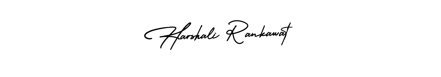 How to Draw Harshali Rankawat signature style? AmerikaSignatureDemo-Regular is a latest design signature styles for name Harshali Rankawat. Harshali Rankawat signature style 3 images and pictures png