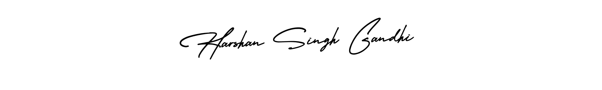It looks lik you need a new signature style for name Harshan Singh Gandhi. Design unique handwritten (AmerikaSignatureDemo-Regular) signature with our free signature maker in just a few clicks. Harshan Singh Gandhi signature style 3 images and pictures png