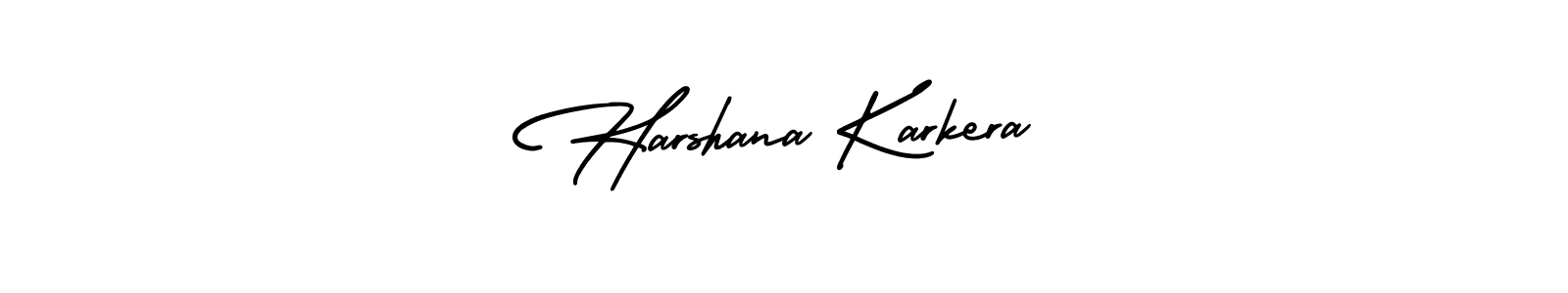 Use a signature maker to create a handwritten signature online. With this signature software, you can design (AmerikaSignatureDemo-Regular) your own signature for name Harshana Karkera. Harshana Karkera signature style 3 images and pictures png