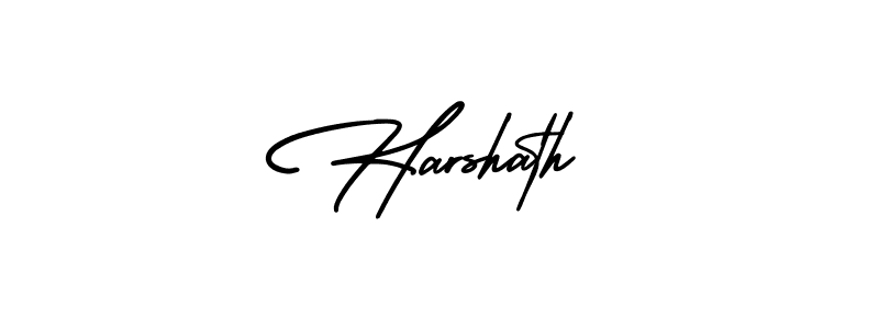 Harshath stylish signature style. Best Handwritten Sign (AmerikaSignatureDemo-Regular) for my name. Handwritten Signature Collection Ideas for my name Harshath. Harshath signature style 3 images and pictures png