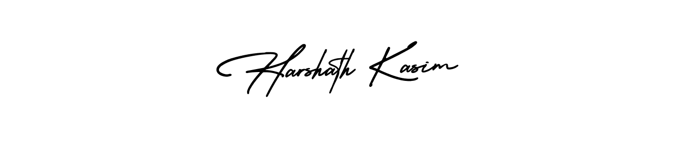 Best and Professional Signature Style for Harshath Kasim. AmerikaSignatureDemo-Regular Best Signature Style Collection. Harshath Kasim signature style 3 images and pictures png