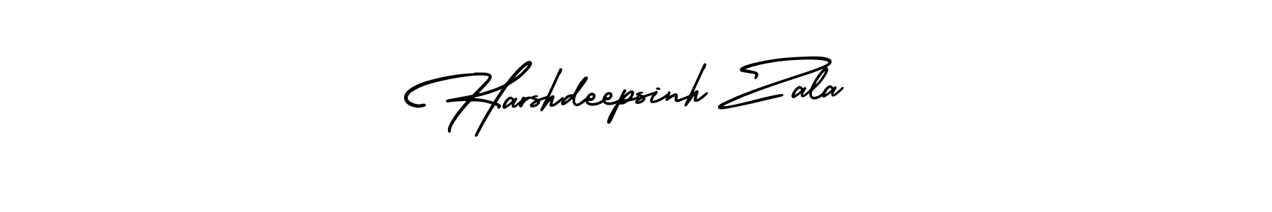 How to make Harshdeepsinh Zala name signature. Use AmerikaSignatureDemo-Regular style for creating short signs online. This is the latest handwritten sign. Harshdeepsinh Zala signature style 3 images and pictures png