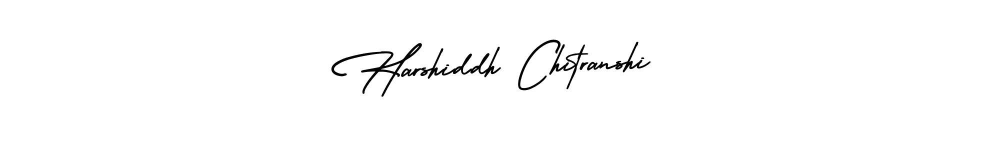 The best way (AmerikaSignatureDemo-Regular) to make a short signature is to pick only two or three words in your name. The name Harshiddh Chitranshi include a total of six letters. For converting this name. Harshiddh Chitranshi signature style 3 images and pictures png
