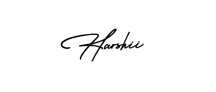 Design your own signature with our free online signature maker. With this signature software, you can create a handwritten (AmerikaSignatureDemo-Regular) signature for name Harshii. Harshii signature style 3 images and pictures png