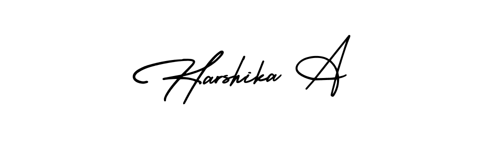 Create a beautiful signature design for name Harshika A. With this signature (AmerikaSignatureDemo-Regular) fonts, you can make a handwritten signature for free. Harshika A signature style 3 images and pictures png