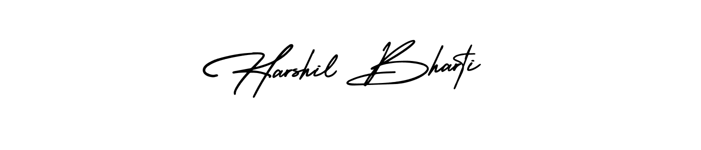 It looks lik you need a new signature style for name Harshil Bharti. Design unique handwritten (AmerikaSignatureDemo-Regular) signature with our free signature maker in just a few clicks. Harshil Bharti signature style 3 images and pictures png