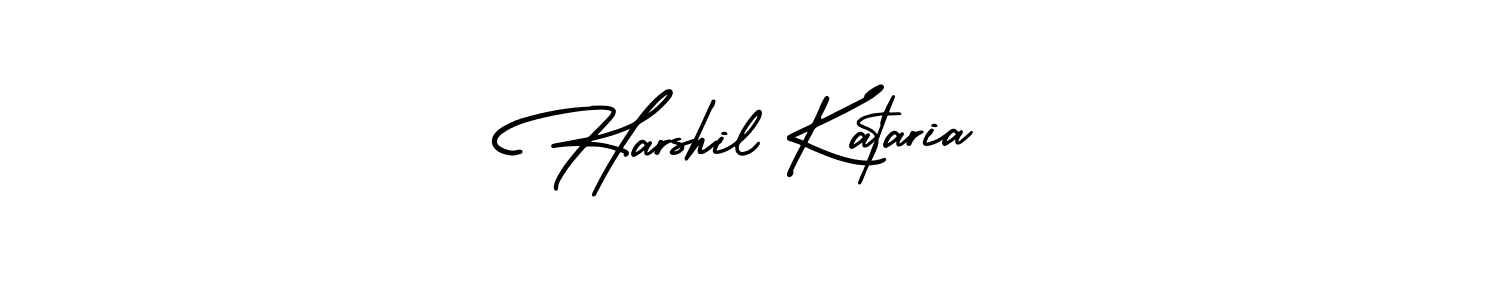 Use a signature maker to create a handwritten signature online. With this signature software, you can design (AmerikaSignatureDemo-Regular) your own signature for name Harshil Kataria. Harshil Kataria signature style 3 images and pictures png