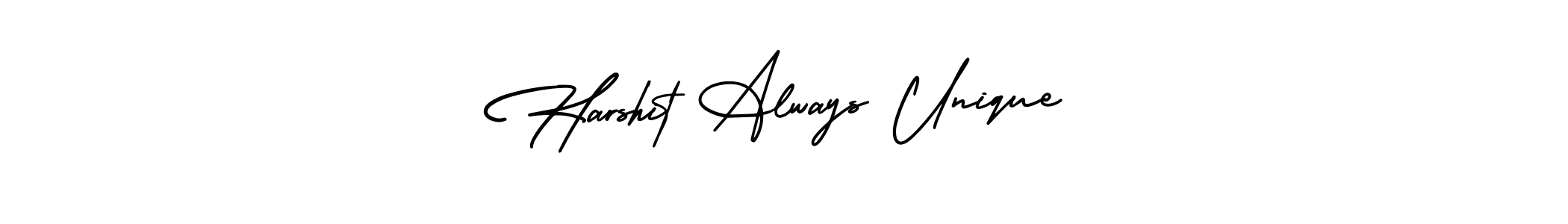 How to make Harshit Always Unique name signature. Use AmerikaSignatureDemo-Regular style for creating short signs online. This is the latest handwritten sign. Harshit Always Unique signature style 3 images and pictures png
