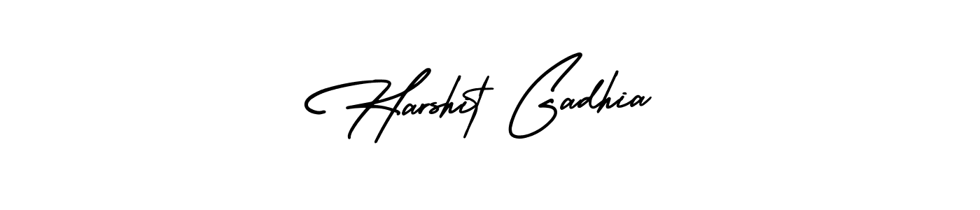 Make a beautiful signature design for name Harshit Gadhia. With this signature (AmerikaSignatureDemo-Regular) style, you can create a handwritten signature for free. Harshit Gadhia signature style 3 images and pictures png