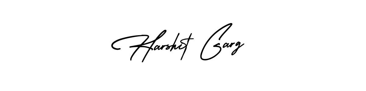 You should practise on your own different ways (AmerikaSignatureDemo-Regular) to write your name (Harshit Garg) in signature. don't let someone else do it for you. Harshit Garg signature style 3 images and pictures png