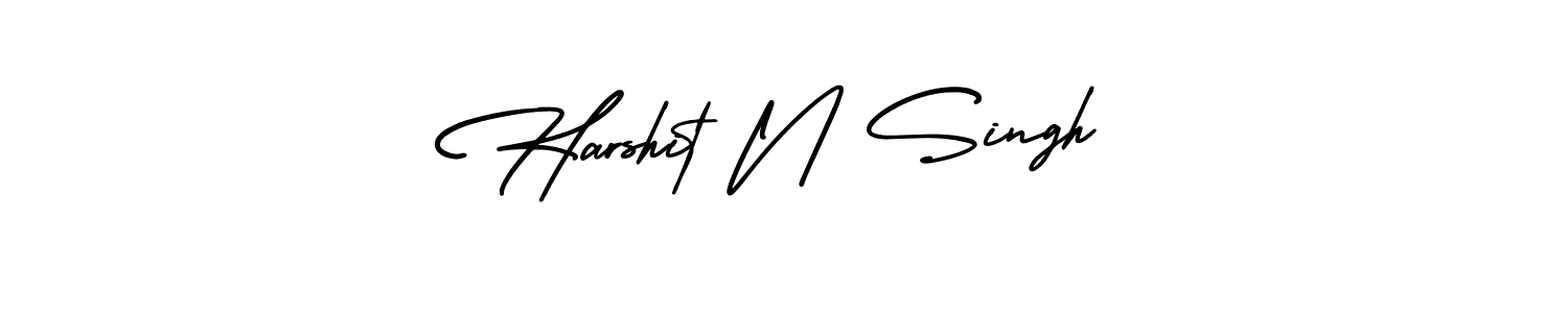 AmerikaSignatureDemo-Regular is a professional signature style that is perfect for those who want to add a touch of class to their signature. It is also a great choice for those who want to make their signature more unique. Get Harshit N Singh name to fancy signature for free. Harshit N Singh signature style 3 images and pictures png