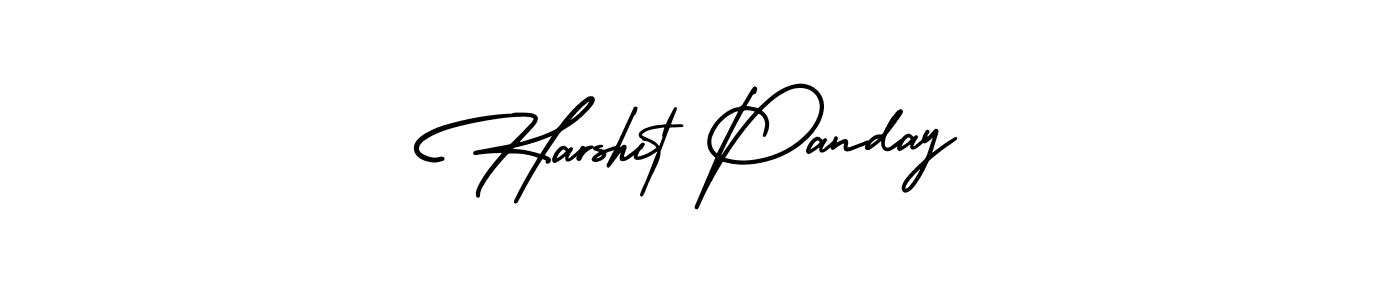 Use a signature maker to create a handwritten signature online. With this signature software, you can design (AmerikaSignatureDemo-Regular) your own signature for name Harshit Panday. Harshit Panday signature style 3 images and pictures png