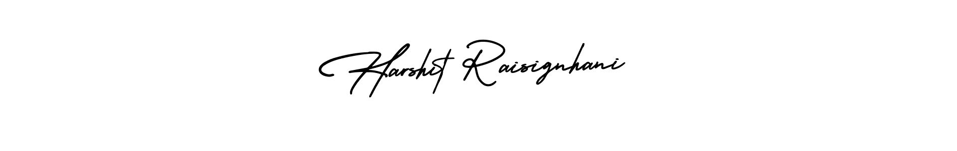 How to make Harshit Raisignhani name signature. Use AmerikaSignatureDemo-Regular style for creating short signs online. This is the latest handwritten sign. Harshit Raisignhani signature style 3 images and pictures png