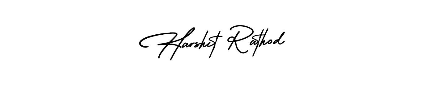 How to make Harshit Rathod name signature. Use AmerikaSignatureDemo-Regular style for creating short signs online. This is the latest handwritten sign. Harshit Rathod signature style 3 images and pictures png