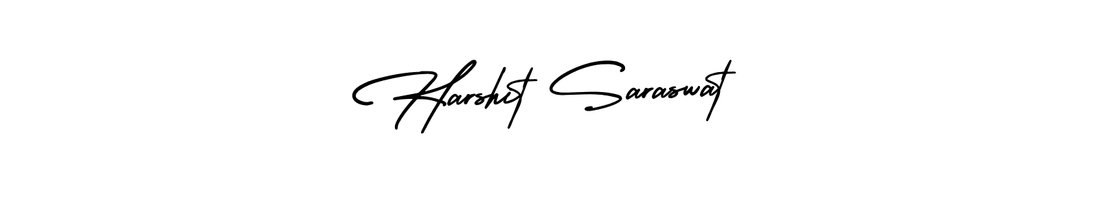 This is the best signature style for the Harshit Saraswat name. Also you like these signature font (AmerikaSignatureDemo-Regular). Mix name signature. Harshit Saraswat signature style 3 images and pictures png