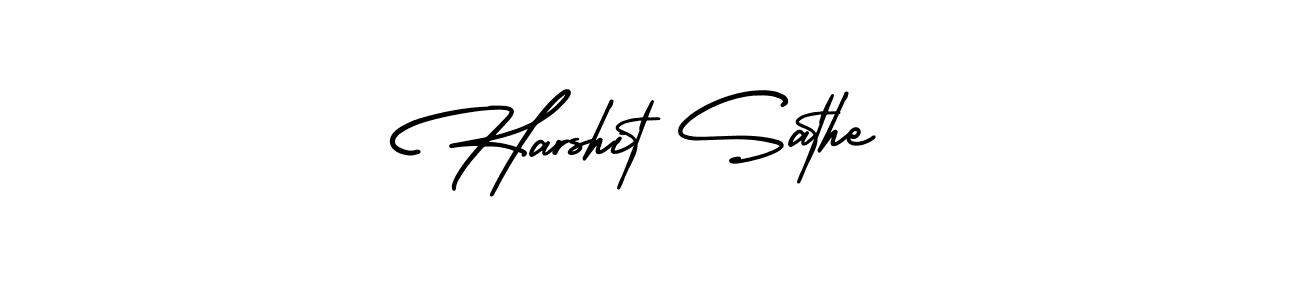 Use a signature maker to create a handwritten signature online. With this signature software, you can design (AmerikaSignatureDemo-Regular) your own signature for name Harshit Sathe. Harshit Sathe signature style 3 images and pictures png