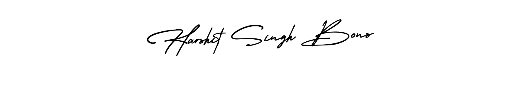 Make a beautiful signature design for name Harshit Singh Bons. With this signature (AmerikaSignatureDemo-Regular) style, you can create a handwritten signature for free. Harshit Singh Bons signature style 3 images and pictures png